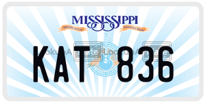 KAT836  license plate in MS