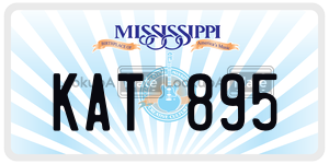 KAT895  license plate in MS