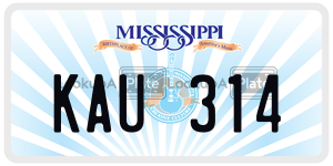 KAU314  license plate in MS