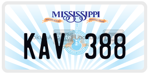 KAV388  license plate in MS
