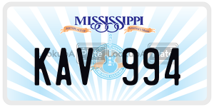 KAV994 license plate in Mississippi