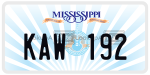 KAW192  license plate in MS