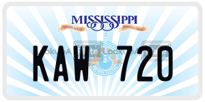 KAW720  license plate in MS