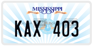KAX403  license plate in MS