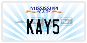 KAY5  license plate in MS