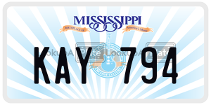 KAY794  license plate in MS