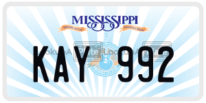 KAY992  license plate in MS