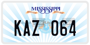 KAZ064  license plate in MS