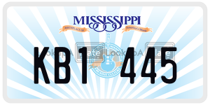 KB1445  license plate in MS