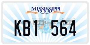 KB1564  license plate in MS