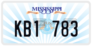 KB1783  license plate in MS