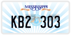 KB2303  license plate in MS