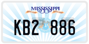 KB2886  license plate in MS