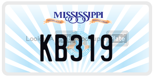 KB319  license plate in MS