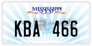 KBA466  license plate in MS