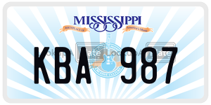 KBA987  license plate in MS