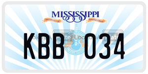 KBB034  license plate in MS