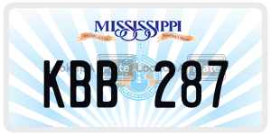 KBB287  license plate in MS