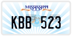 KBB523  license plate in MS