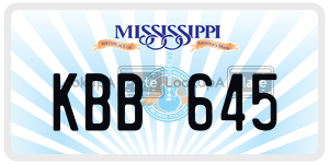KBB645  license plate in MS