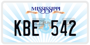 KBE542  license plate in MS