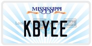 KBYEE  license plate in MS