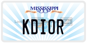 KDIOR  license plate in MS