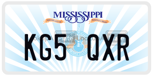KG5QXR  license plate in MS