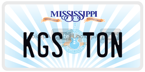 KGSTON  license plate in MS