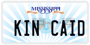 KINCAID  license plate in MS