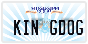 KINGDOG  license plate in MS