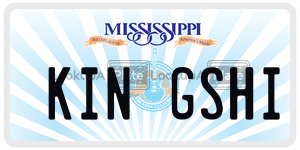 KINGSHI  license plate in MS