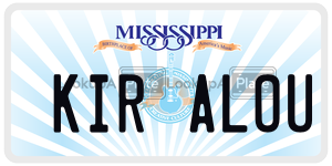KIRALOU license plate in Mississippi