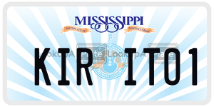 KIRITO1  license plate in MS