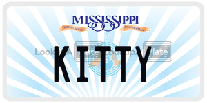 KITTY  license plate in MS