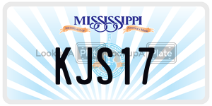 KJS17  license plate in MS