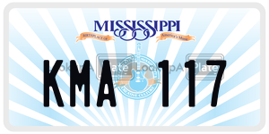 KMA117  license plate in MS