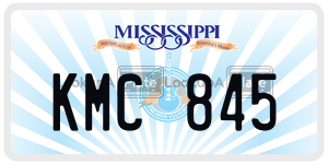 KMC845  license plate in MS