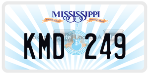 KMD249  license plate in MS