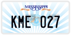 KME027  license plate in MS