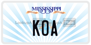 KOA  license plate in MS