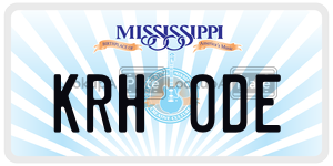 KRHODE  license plate in MS