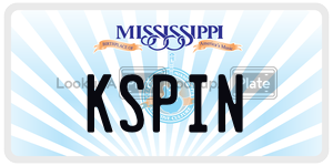 KSPIN  license plate in MS