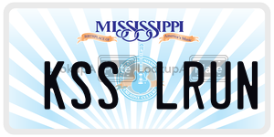 KSSLRUN  license plate in MS
