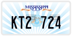 KT2724  license plate in MS