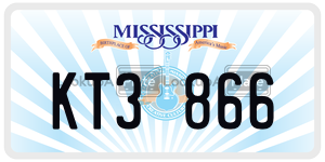 KT3866  license plate in MS