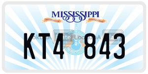 KT4843  license plate in MS