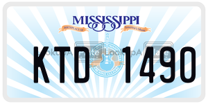KTD1490  license plate in MS