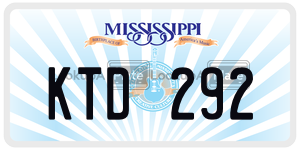 KTD292  license plate in MS