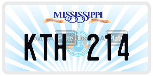 KTH214 license plate in Mississippi